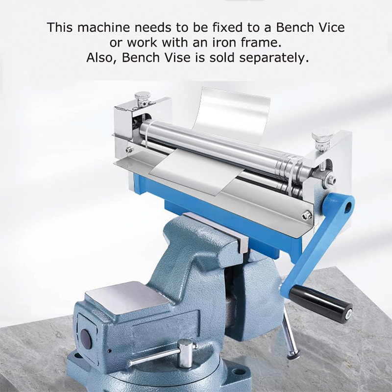 Slip Rolling Bending Machine, with 2 Detachable 12.6 inch Slip Roll Rollers, Metal Plate Bending Round Machine for Steel, Stainless Steel & Aluminum Plate