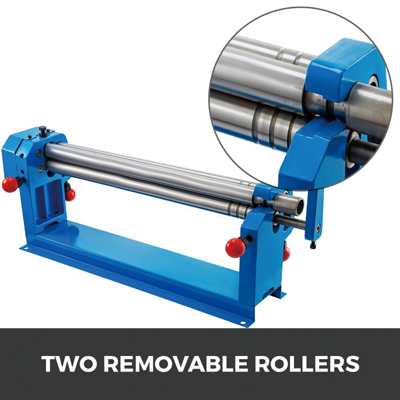 Slip Rolling Bending Machine,24 in,Sheet Metal Roller, Slip Rolling Bending Machine with Two Removable Rollers,Slip Roll Machine Up to 16 Gauge Steel