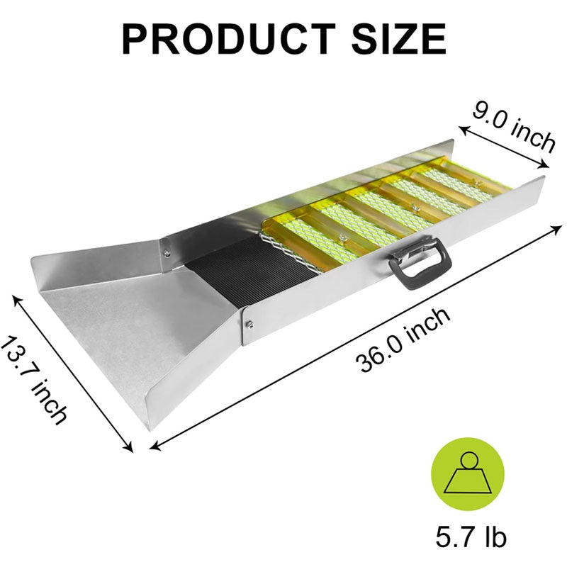 36 Inch Aluminum Alloy Sluice Box, Portable Gold Panning Equipment For Rivers, Creeks, Gold Panning