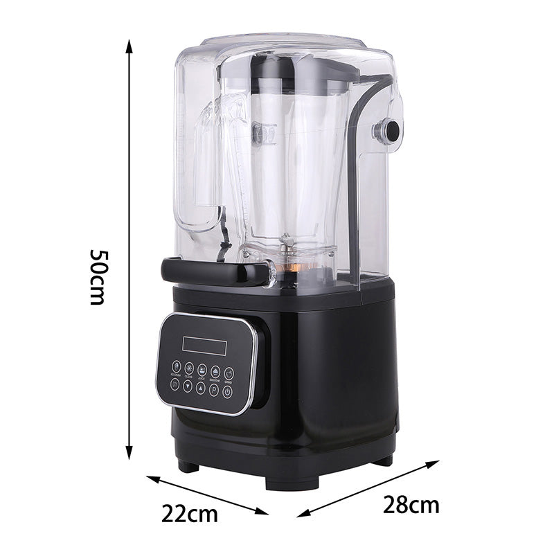 2L Soundproofed Fully Automatic Juicer With Hood Smoothie Blender Ice Crusher