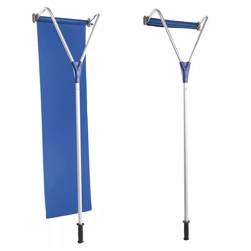 Snow Shovels & Rakes,Roof Aluminum Pole Snow Shovel Rake Snow Thrower, 21ft Sturdy Telescopic Extension Pole with Nylon Fabric Pusher and Roller Snow Removal Tool