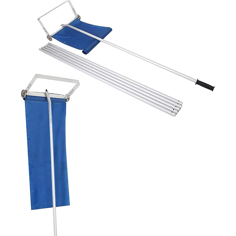 Snow Shovel Roof Snow Shovel, Portable Telescopic Snow Shovel Length 4.5m Oxford Cloth Snow Scraper Aluminum Pole Snow Rake to Clear Snow from Roof