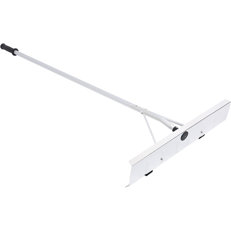 Wheeled Snow Shovel, 4.8ft to 19.9ft Roof Snow Rake Telescopic Snow Shovel Removable Multi-Function Snow Removal Tool for Roofs, Wet Leaves, Car Snow