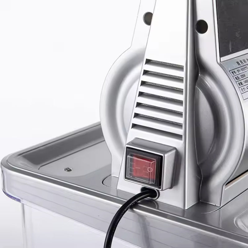 350W Electric Hawaiian Snow Cone Stainless Steel Ice Crusher With Safety Switch Heavy Duty Manual Ice Crusher