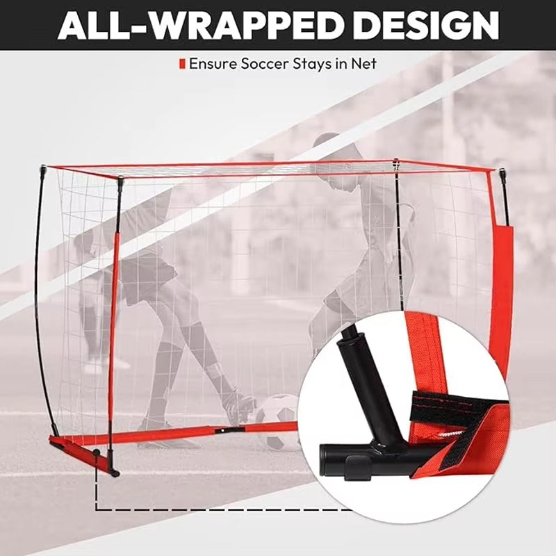 12*6ft Folding Soccer Goal Portable Soccer Goal Net Football Target Training Equipment Soccer Goal Set With Carry Bag