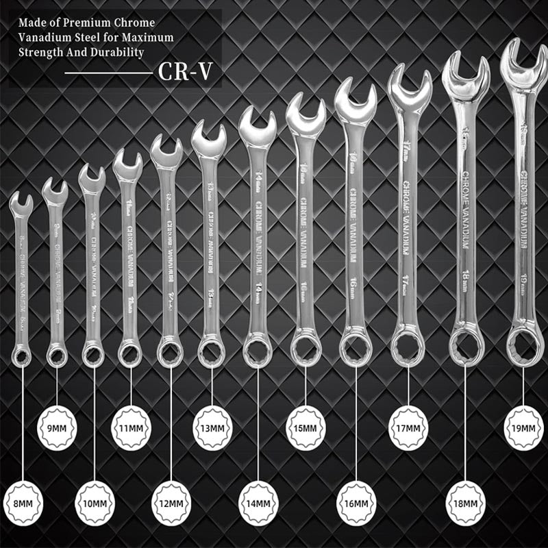 37 pcs 1/2 Inch Socket & Socket Wrench Sets with Reversible Pear Head Ratchet Extension Bar CR-V Sockets