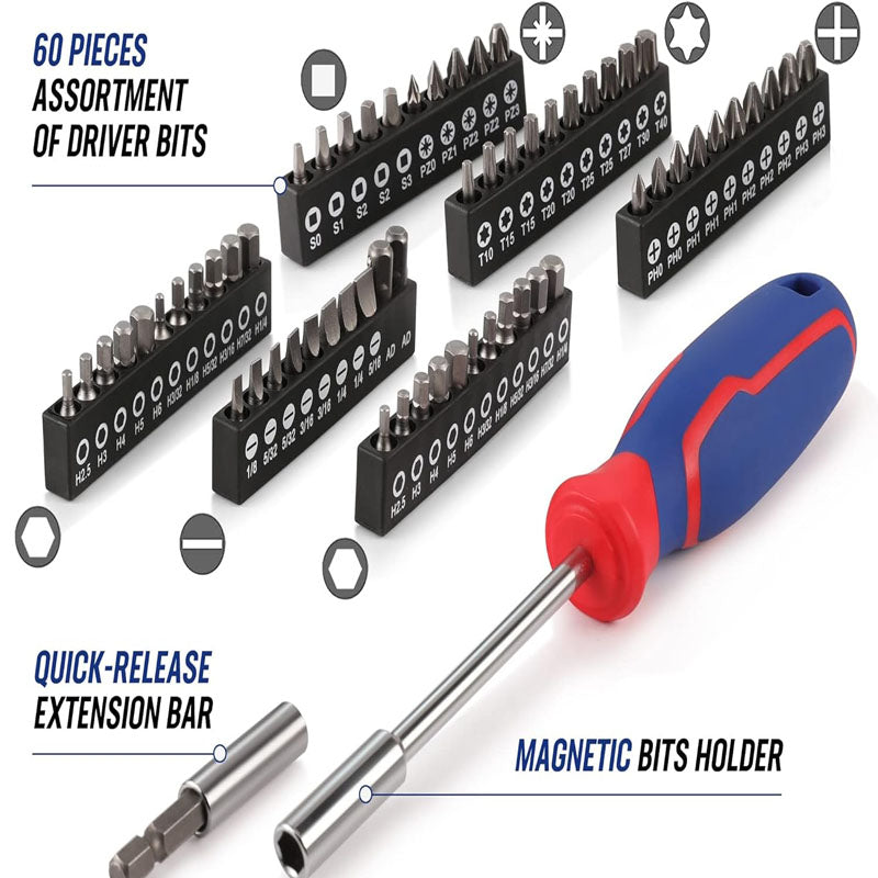 192-Piece Socket Wrenches SAE&Metric 1/2'' 1/4'' 3/8'' Drive Socket Ratchet Wrench Set with Molded Case