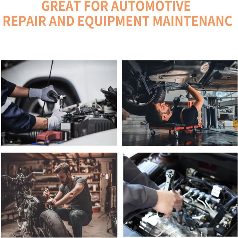 121 pcs 1/4" 3/8" 1/2" Socket & Socket Wrench Sets Mechanic Tool Set with 72 Ratchet Wrench for Home and Auto Repair