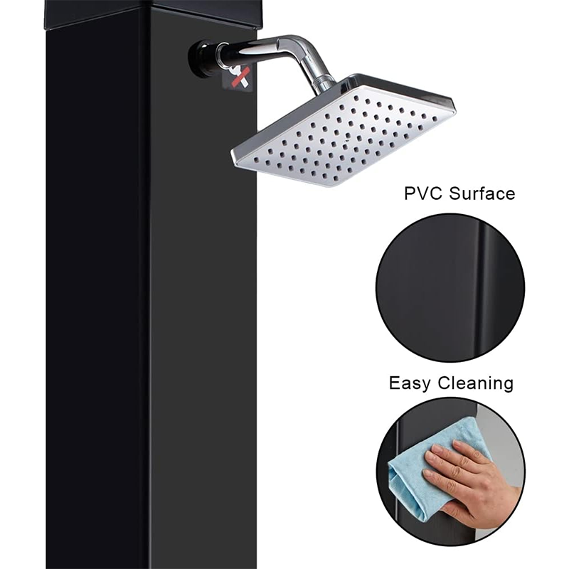 Outdoor Solar Shower 11 Gallon Solar Heated Outdoor Shower with Rain Shower and Foot Bath for Outdoor Backyard Garden Pool Beach