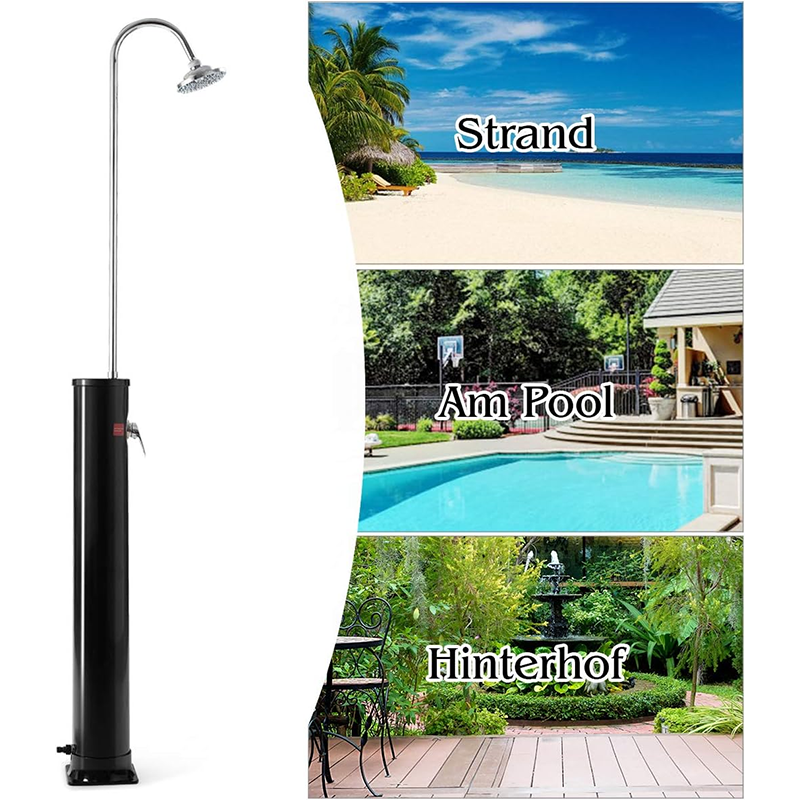 Solar Shower, 20 Liters, Garden Shower, Outdoor Shower, 3.5 Bar, Pool Shower Up To 60°C, Solar Shower With Hot And Cold Valves, Camping Shower