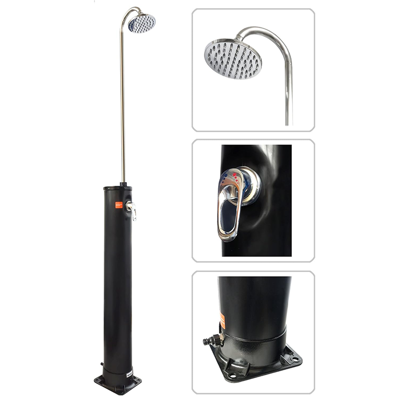 Stainless Steel Solar Shower 20L Outdoor Yard Garden Camping Swimming Pool Installable Portable