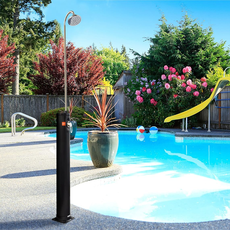 Stainless Steel Solar Shower 20L Outdoor Yard Garden Camping Swimming Pool Installable Portable