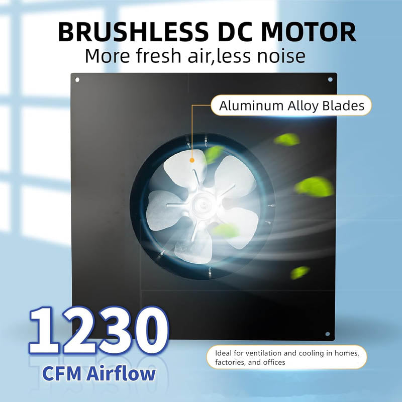 Solar Attic Fan 35W 16 inchs with Dual Power Modes with Remote Control for Ventilation and Cooling in Homes Factories and Offices