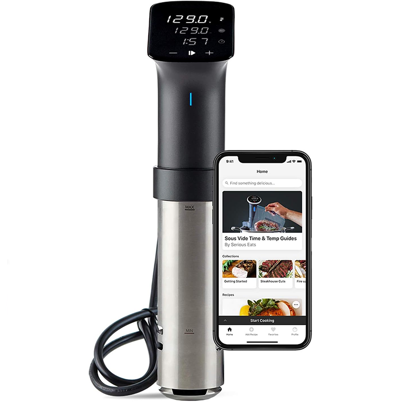 1200W Precision Cookware, Sous Vide Cooker, Black and Silver