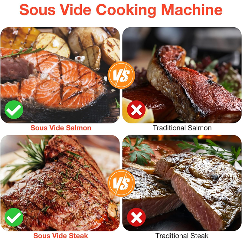 Sous Vide Cooker 1100W, Immersion Circulator Precision Cooker with Touch Control, Accurate Temperature, Fast Heat, Time Control, Ultra Quiet, IPX7 Waterproof