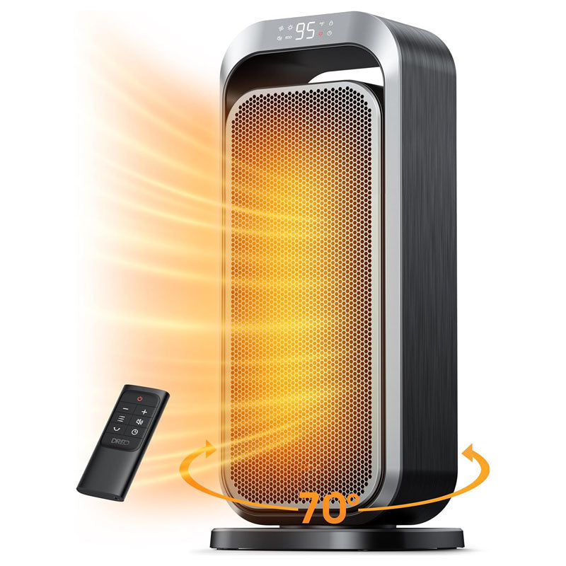 15 Inch Space Heaters Electric Space Heater with Thermostat Remote Control 70°Oscillation for Bedroom Home Office About this item