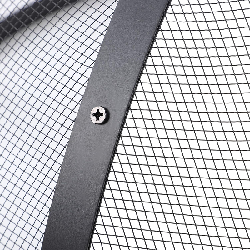 36 Inch Fireplace Spark Screen Round Spark Screen with Handle, Fireplace Cover Fire Pit Screen Cover for Fireplace Cover Around, Easy to Open for BBQ Grill