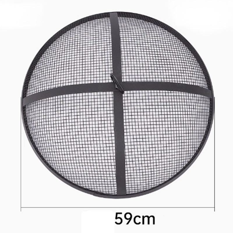 Heavy Duty Steel Fire Pit Spark Screen with Handles - 24" Diameter