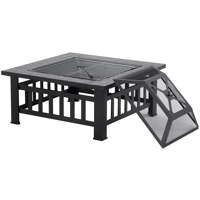 Square spark screen grilling brazier grilling grilling cover heating brazier protective cover brazier mesh cover anti-spark mesh cover