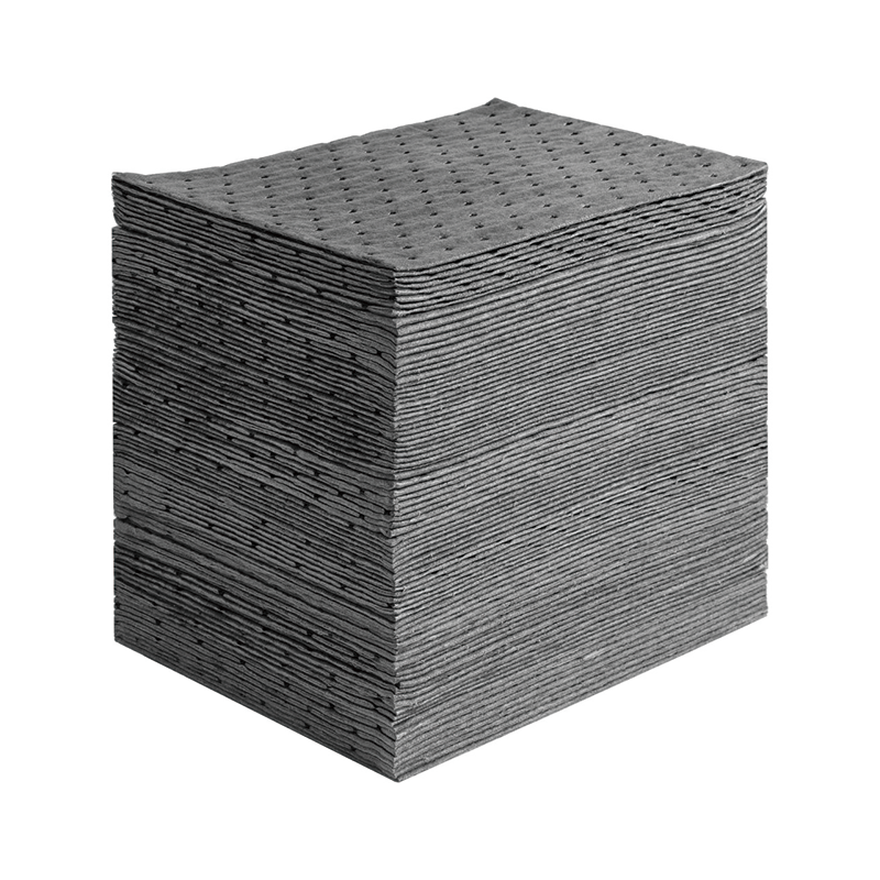 Oil Absorbent Pads Weight Dimpled Pad Garage Accessories Water Absorbent Mat Oil Spill Mat for Absorbing Protecting Home Garage Basement (100 Pcs,Gray,10 x 13 Inch)