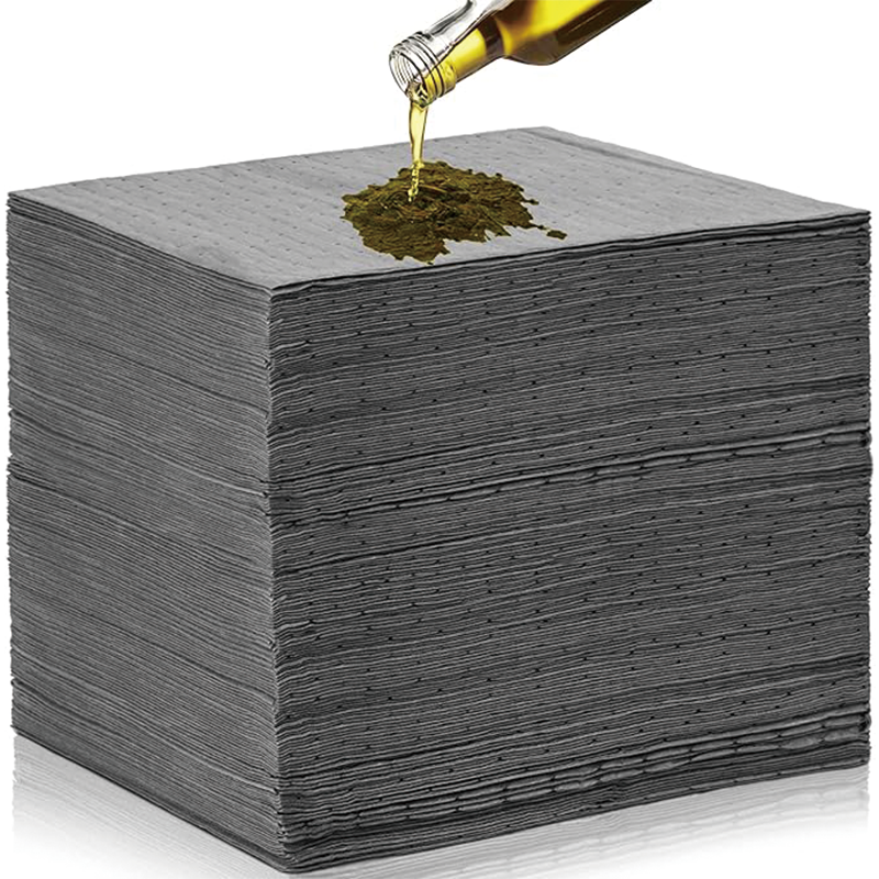 100 Pcs Spill Absorbent Pads, 9.8 x 13 Inch, Oil Absorbent Pads Weight Dimpled Pad Garage Accessories Water, for Absorbing Protecting Home Garage Basement