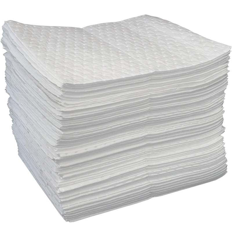 50 Pcs Spill Absorbent Pads, 15" x 20" Oil Absorbing Pads for Oil, Water and Other Liquids