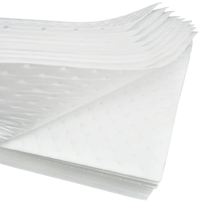 50 Pcs Spill Absorbent Pads, 15" x 20" Oil Absorbing Pads for Oil, Water and Other Liquids