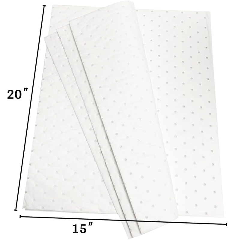 50 Pcs Spill Absorbent Pads, 15" x 20" Oil Absorbing Pads for Oil, Water and Other Liquids