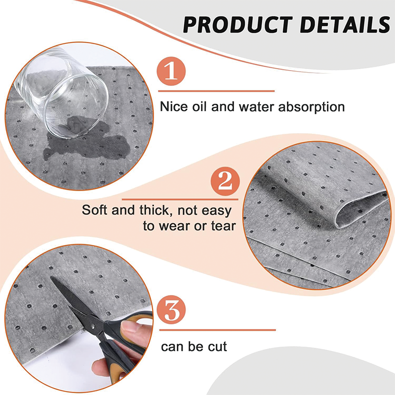 300 Pcs Spill Absorbent Pads, 18" x 16" Oil Absorbing Pads for Oil, Water and Other Liquids
