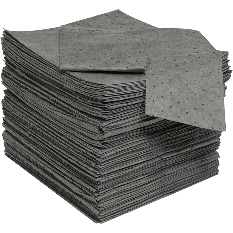 100 Pcs Spill Absorbent Pads, 9.8 x 13 Inch, Oil Absorbent Pads Weight Dimpled Pad Garage Accessories Water, for Absorbing Protecting Home Garage Basement