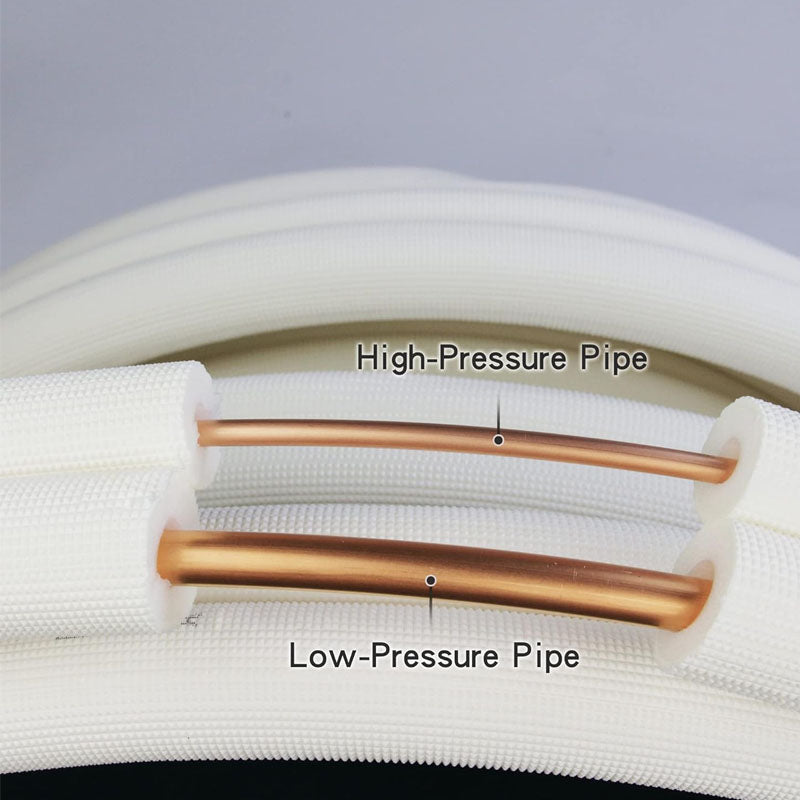 16ft Length Mini Split Line Set 1/4" & 3/8" O.D Copper Pipes Tubing and Triple-Layer Insulation for Mini Split Air Conditioner HVAC or Heat Pump System