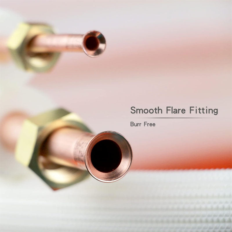 16ft Length Mini Split Line Set 1/4" & 3/8" O.D Copper Pipes Tubing and Triple-Layer Insulation for Mini Split Air Conditioner HVAC or Heat Pump System