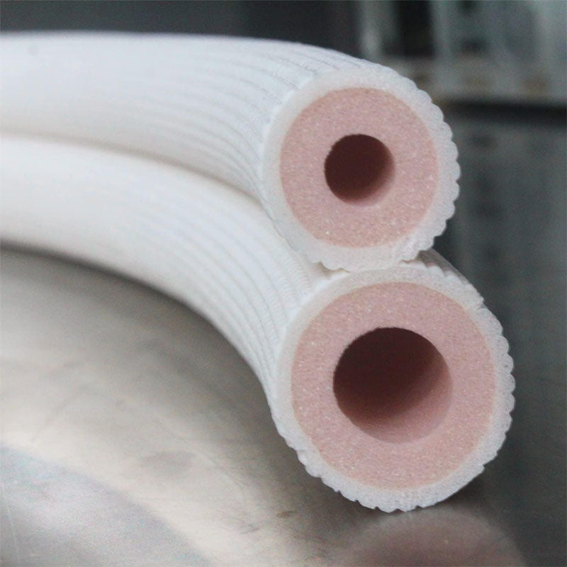 33FT Mini Split Line Set 1/4" & 1/2" O.D or 3/8" Copper Pipes Tubing and 3/8" White Thickened PE Insulation Coil for Air Conditioning or Heating Pump Equipment & HVAC with Rich Accessories