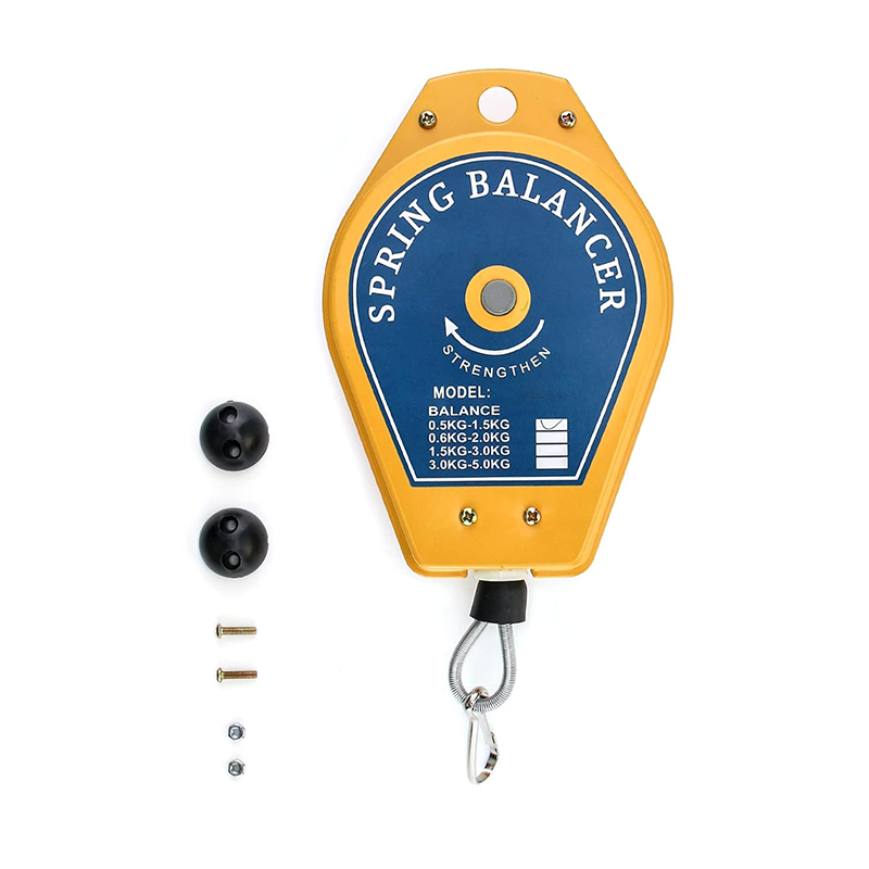 Spring hoist, spring balancer, load capacity 0.5 kg - 1.5 kg, for hanging tools, hanging mounting wire