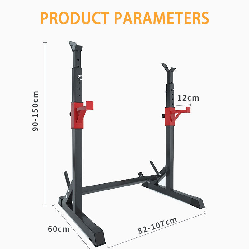 Adjustable Split Weightlifting Squat Rack, Adjustable Barbell Rack (Barbell Not Included)