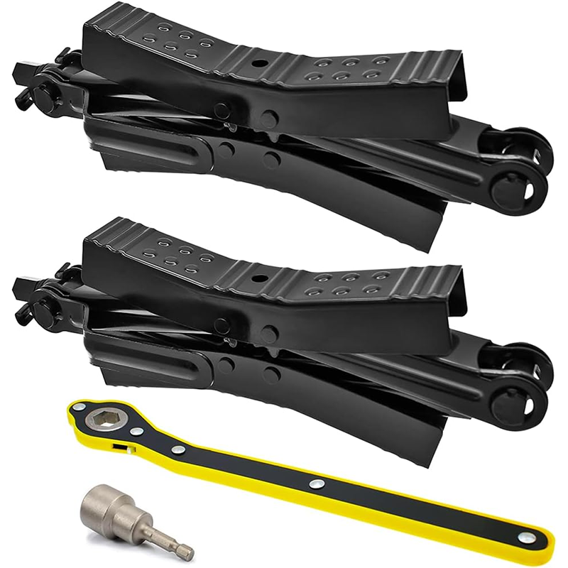 Wheel Chock Stabilizer ,2pcs RV Travel Trailer Camper Wheel Shock Absorbers, Heavy Duty RV Tire Scissor Locks X-Bolt Accessories with Wrench