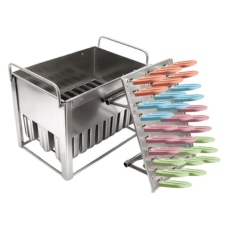 30Psc Popsicle Mold Commercial Stainless Steel Round Head Ice Cream Stick Mold Ice Cream Maker Ice Lolly Maker for Home Restaurant Hotel