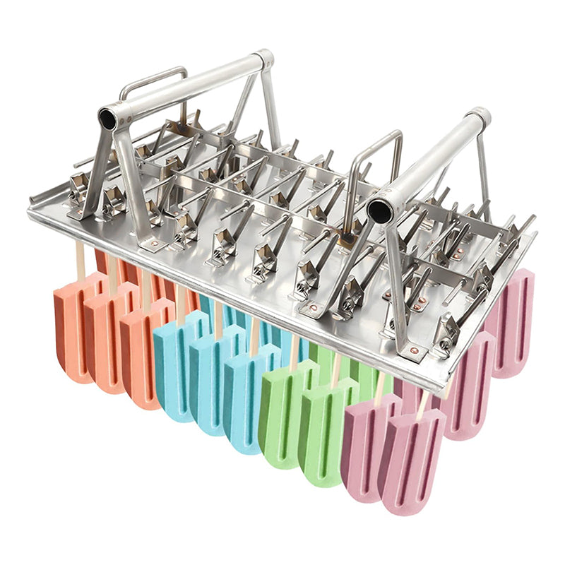 30Psc Popsicle Mold Commercial Stainless Steel Round Head Ice Cream Stick Mold Ice Cream Maker Ice Lolly Maker for Home Restaurant Hotel