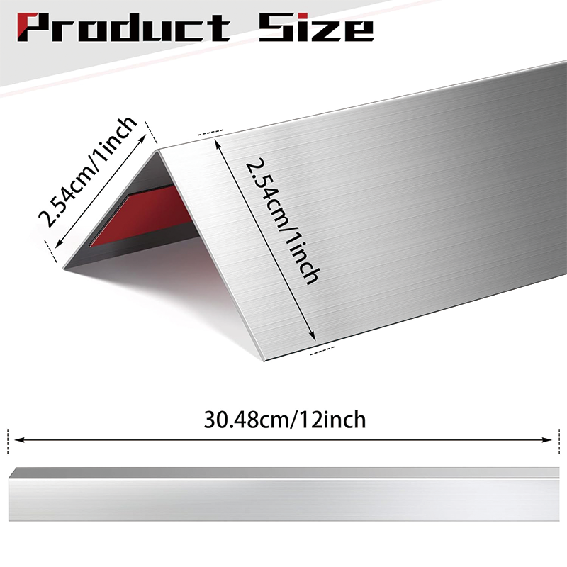 Stainless Steel Corner Guards 1 x 1 x 48 inch,4 Sets of 16 Pieces per Set,Corner Protector Metal Wall Corner Guard Wall Protection
