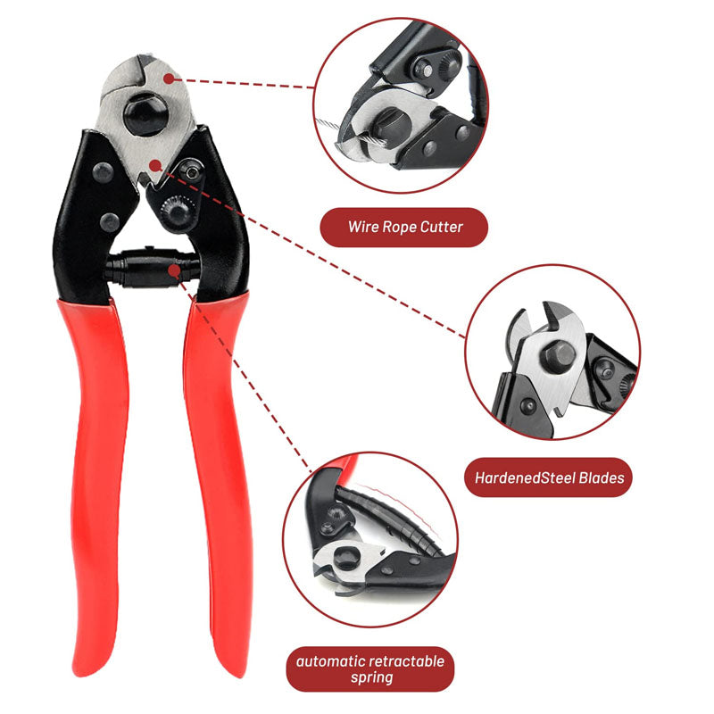 T316 Stainless Steel Cable 1/8'' x 1000 ft with a Cutter DIY Balustrades 7x7 Strands Construction Braided Stainless Wire