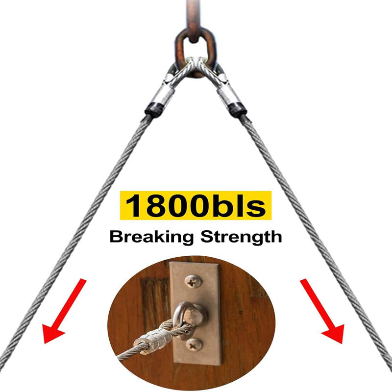 300FT 1/8 Stainless Steel Cable Wire Rope 316 Marine Grade, Braided Aircraft Cable 7x7 Strands