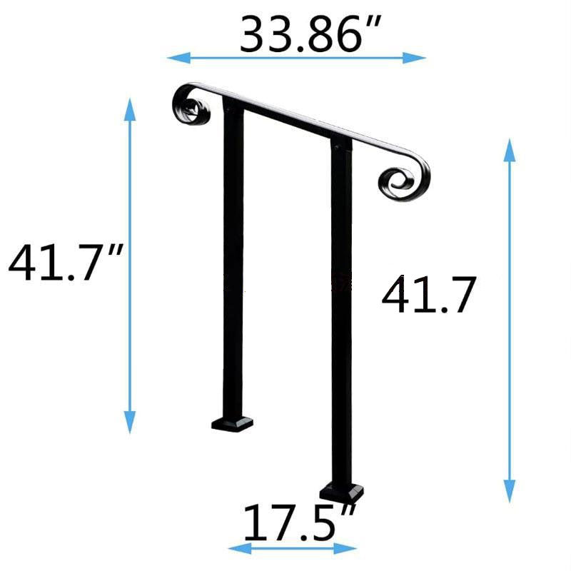 Simple Beautiful Solid Stair Step Handrail Garden Outdoor