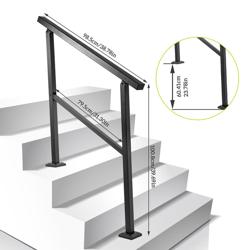 Stair Handrail, 39 Inch Handrail Column Indoor And Outdoor Home Floor Handrail