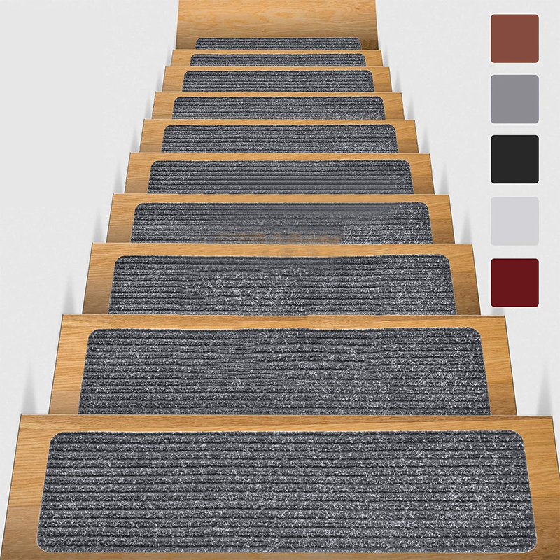 20cm x 76cm,Stair Treads,Stair mat,Stair carpet,Self-adhesive,Child,Elder and Pet Safe Stair Carpet,Set of 15