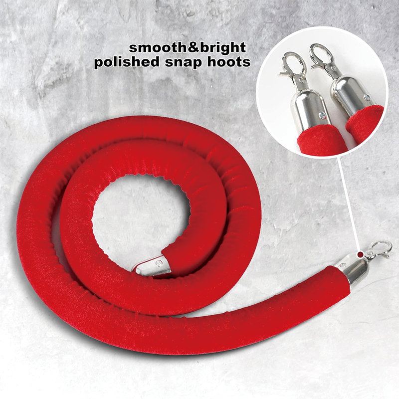 2PCS Stanchions Post, Crowd Control Stanchion with Velvet Rope, for for Movie Theater, Party Supplies