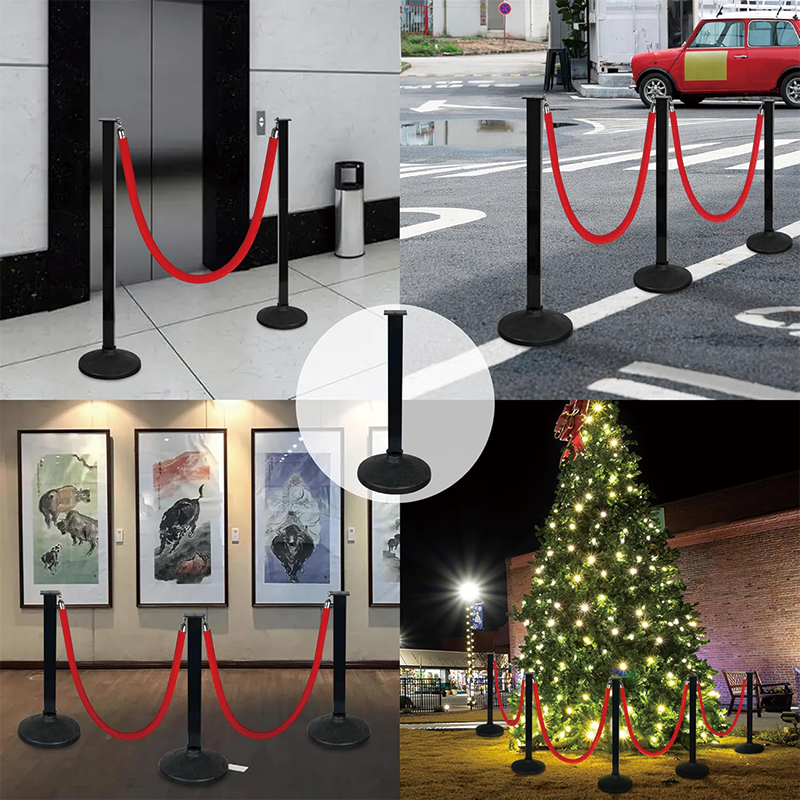 2PCS Stanchions Post, Crowd Control Stanchion with Velvet Rope, for for Movie Theater, Party Supplies