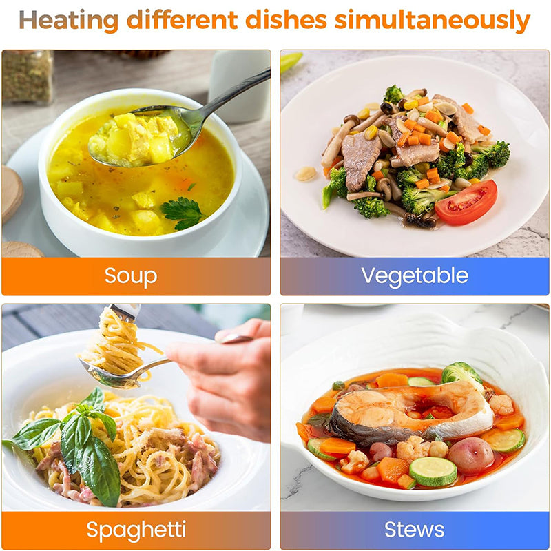 2-Pan 23Qt Stainless Steel Food Warmer 1200W Electric Steam Table Commercial Food Warmer Buffet for Parties Catering and Restaurants