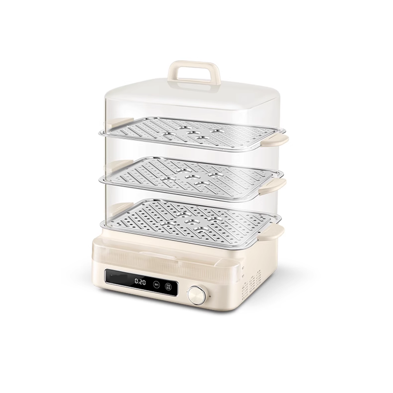 22L Electric Steamer Multifunctional Household Three-Layer Steam Box Stainless Steel Large Capacity Fully Automatic Integrated Breakfast Machine