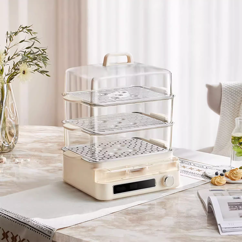 22L Electric Steamer Multifunctional Household Three-Layer Steam Box Stainless Steel Large Capacity Fully Automatic Integrated Breakfast Machine