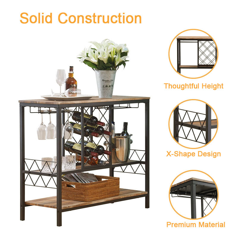 Kitchen Storage Shelves, Multi-Functional Wine Racks, Shelves With Iron Mesh, Food Storage Shelves